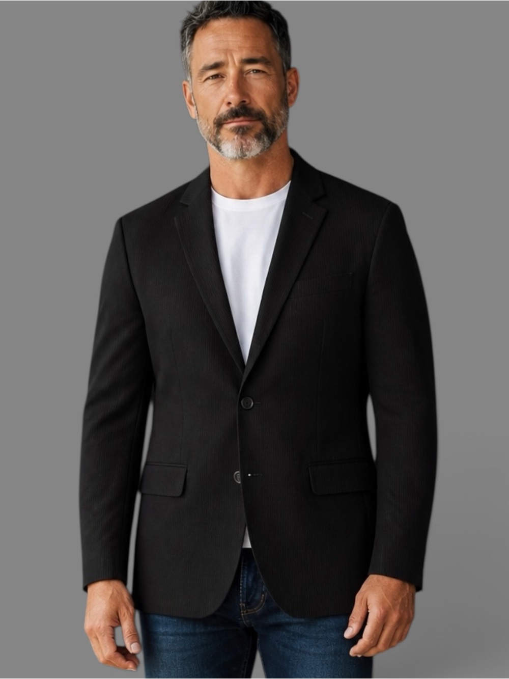 Kenneth Cole Reaction Gray Pinstripe Jacket